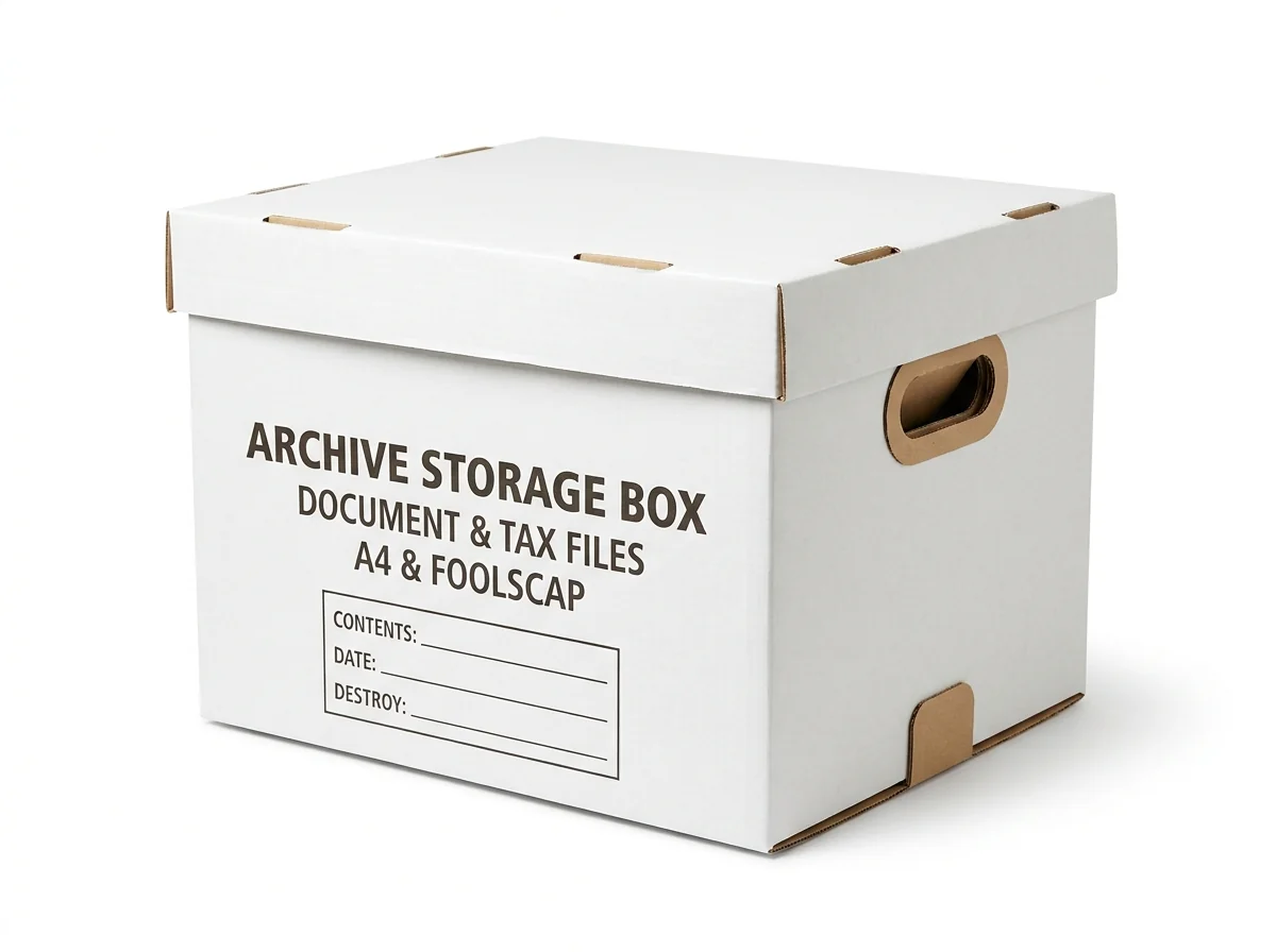 Archive Storage Box with Lift-Off Lid