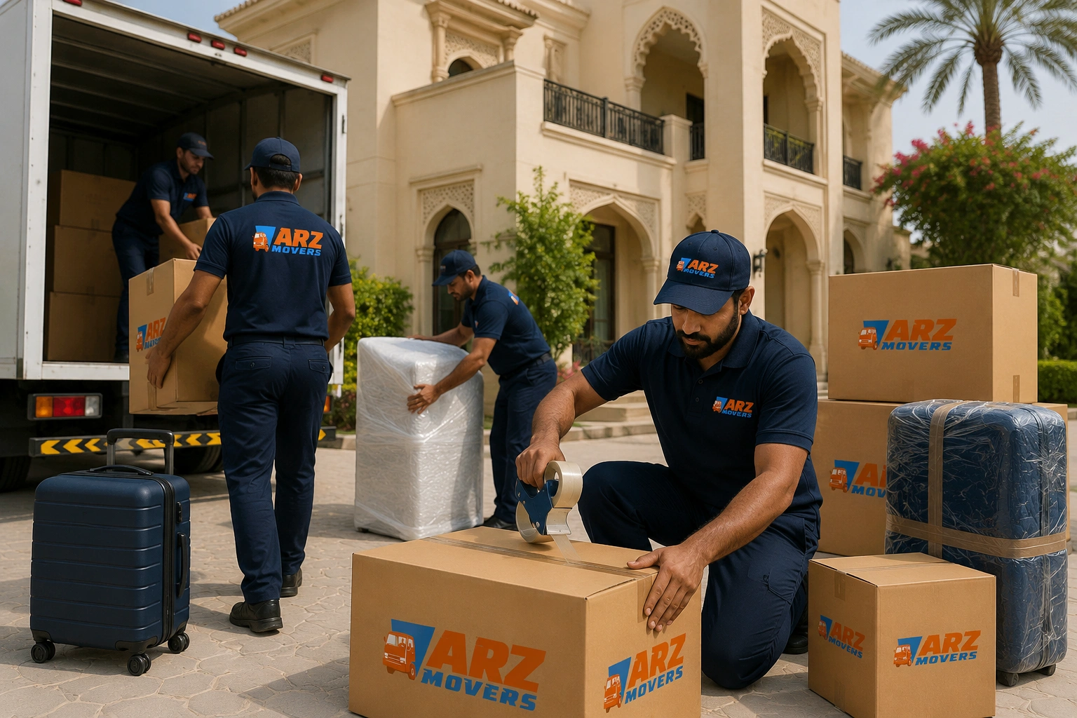 End to end moving process with survey quotation packing GPS transport and full unpacking and setup for smooth relocation.