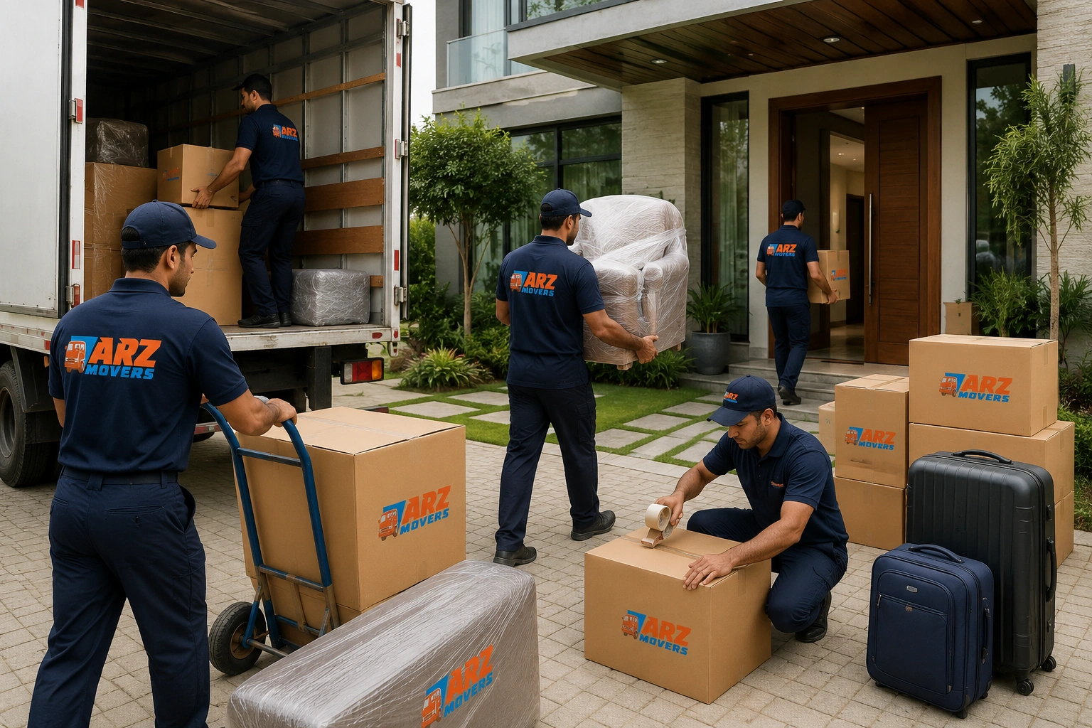 Book a free Mira Villa moving survey with ARZ Movers for a smooth family relocation to the Reem community.