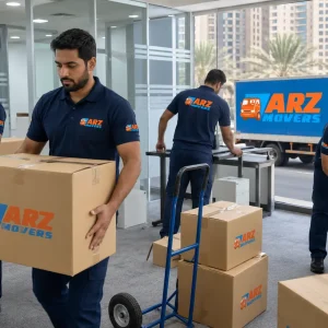 Office relocation in Abu Dhabi with secure IT handling, confidential document transport, and after-hours moving services.