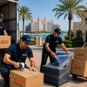 Professional Palm Jumeirah movers handling safe relocation with experienced staff, flexible packages, and budget-friendly service.