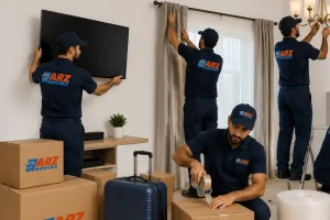 Apartment moving in Dubai high-rises with elevator handling, corridor navigation, and safe packing services.