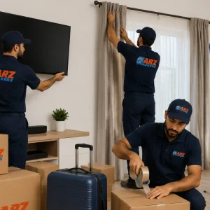 Apartment moving in Dubai high-rises with elevator handling, corridor navigation, and safe packing services.