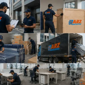 Expert office relocation in Fujairah handling IT systems documents free zone offices and port based business shifting services.