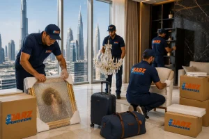 Residential moving services in Dubai with professional packing, secure transport, and careful unpacking for homes.