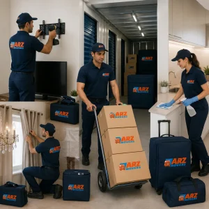 Climate-controlled warehousing in Sharjah with CCTV security, 24/7 monitoring, flexible storage for furniture electronics.